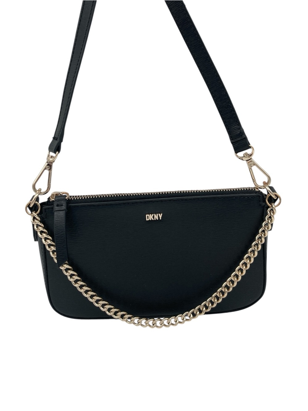 DKNY Chain Swag Faux Epi Leather Crossbody Bag